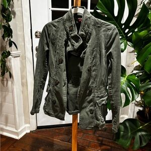 Divided Olive Green Military Jacket